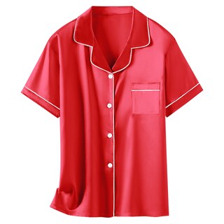 Foto 7 | Foto 7 | Conjunto De Pijama Schbbbta Silk Para Mujer Rojo X-small - Venta Internacional.
