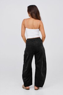 Foto 4 | Foto 4 | Pantalones Vaqueros Lviefent De Pana Para Mujer Color Negro Talla S - Venta Internacional.