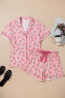 Foto 2 | Foto 2 | Conjunto De Pijama Kevamolly Con Estampado Navideño De Bastón De Caramelo Para Mujer Azul Xl - Venta Internacional.