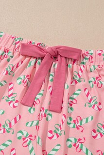 Foto 4 | Foto 4 | Conjunto De Pijama Kevamolly Con Estampado Navideño De Bastón De Caramelo Para Mujer Azul Xl - Venta Internacional.