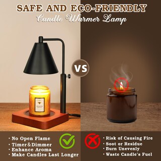 Foto 7 | Foto 7 | Lámpara Para Calentar Velas Funistree Moderna Con Temporizador Metal Negro - Venta Internacional.