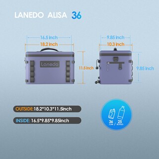 Foto 2 | Foto 2 | Bolsa Térmica Lanedo Soft Cooler Para 36 Latas Y 25 Botellas (gris) - Venta Internacional.