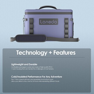 Foto 5 | Foto 5 | Bolsa Térmica Lanedo Soft Cooler Para 36 Latas Y 25 Botellas (gris) - Venta Internacional.