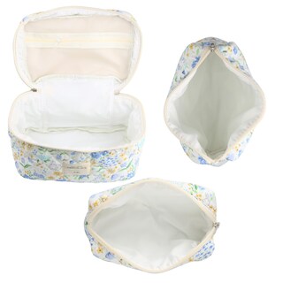 Foto 5 | Foto 5 | Bolsa De Maquillaje Noyinmin  Bonita Coqueta Floral Acolchada  3 Unidades  Azul - Venta Internacional.