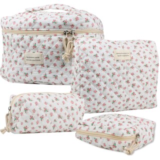 Foto 1 | Foto 1 | Bolsa De Maquillaje Y Cosméticos Viwime De Algodón Acolchada De Viaje Rosa Roja - Venta Internacional.