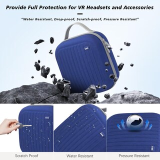 Foto 4 | Foto 4 | Funda Rígida Compatible Con Krypthos Para Meta Quest 3s/quest 3/quest 2/vision Pro Blue - Venta Internacional.