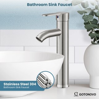 Foto 4 | Foto 4 | Grifo De Baño Gotonovo Con Un Orificio Y Una Sola Manija Níquel Cepillado - Venta Internacional.