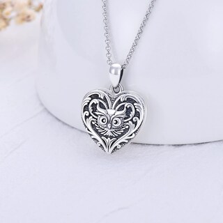 Foto 2 | Foto 2 | Collar Soulmeet Con Medallón En Forma De Corazón Con Forma De Búho De La Sabiduría Plata 925 - Venta Internacional.