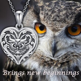 Foto 6 | Foto 6 | Collar Soulmeet Con Medallón En Forma De Corazón Con Forma De Búho De La Sabiduría Plata 925 - Venta Internacional.