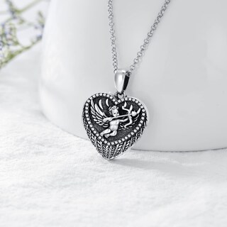Foto 2 | Foto 2 | Collar Con Medallón Soulmeet Bonito Ángel Cupido Plata De Ley - Venta Internacional.