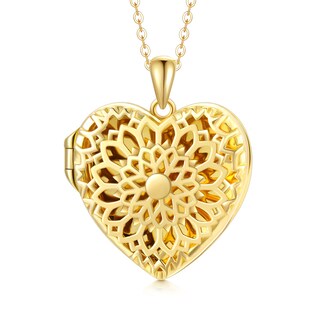 Foto 1 | Foto 1 | Collar Soulmeet Medallón Con Diseño De Girasol Bañado En Oro De 18 Quilates - Venta Internacional.