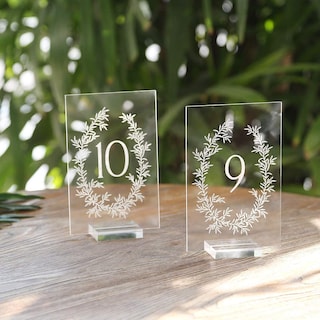 Foto 7 | Foto 7 | Soporte Acrílico Uniqooo 2 Transparente Paquete De 10 Unidades Para Letreros De Boda - Venta Internacional.