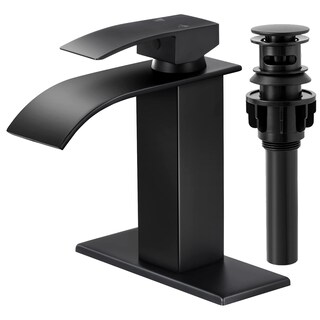 Foto 1 | Foto 1 | Grifo De Baño Kzh Waterfall De Una Sola Manija Negro Mate - Venta Internacional.