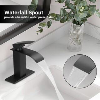 Foto 2 | Foto 2 | Grifo De Baño Kzh Waterfall De Una Sola Manija Negro Mate - Venta Internacional.