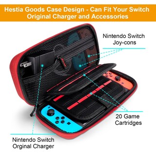 Foto 2 | Foto 2 | Funda De Transporte Deruitu Compatible Con Nintendo Switch Red - Venta Internacional.