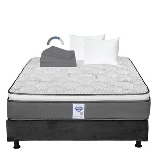 Foto 1 | Foto 1 | Colchón Spring Air Prestige Individual + Box Dicasa Gris Carbón + Almohada Oso 2 + Sábanas Basic