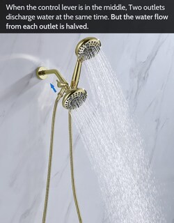 Foto 7 | Foto 7 | Desviador De Brazo De Ducha G-promise De Metal Macizo Dorado Pulido - Venta Internacional.