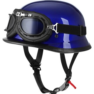 Foto 1 | Foto 1 | Casco De Moto Yesmotor Half Shell German Con Gafas De Ciclismo - Venta Internacional.