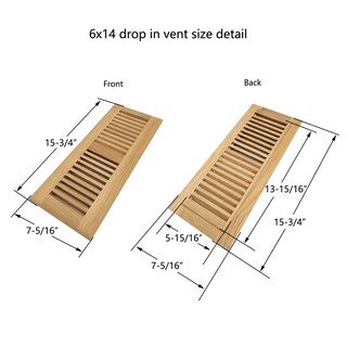 Foto 3 | Foto 3 | Respiradero Empotrable Floor Register Homewell Madera De Roble Rojo 6 X 14 Cm - Venta Internacional.
