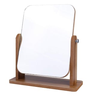 Foto 1 | Foto 1 | Espejo De Tocador De Escritorio Heallily Con Marco De Madera Gris 25 X 22 Cm - Venta Internacional.