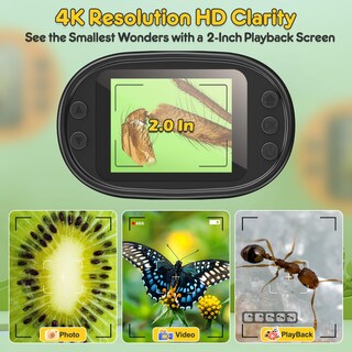 Foto 3 | Foto 3 | Microscopio Portátil Bebang 1000x 4k Con Pantalla De 2.0 Pulgadas Para Niños Amarillo - Venta Internacional.