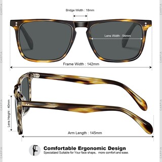 Foto 3 | Foto 3 | Gafas De Sol Carfia Retro Polarized Uv400 Para Hombre Ca53572 - Venta Internacional.