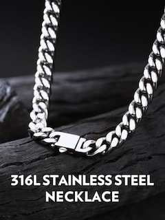 Foto 2 | Foto 2 | Collar Bandmax Chain Para Hombre De Acero Inoxidable De 30 Cm De Largo - Venta Internacional.