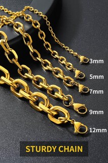 Foto 5 | Foto 5 | Collar Chainshouse Hip Hop Chapado En Oro Auténtico De 18 Quilates Y 5 Mm - Venta Internacional.