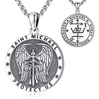 Foto 1 | Foto 1 | Collar Eusense De Plata De Ley 925 Con El Sello De San Miguel Arcángel - Venta Internacional.