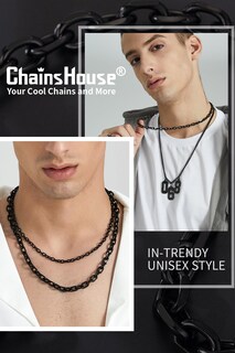 Foto 2 | Foto 2 | Collar Chainshouse De Acero Inoxidable Con Eslabones Enrollables De 9 Mm Y 50 Cm - Venta Internacional.