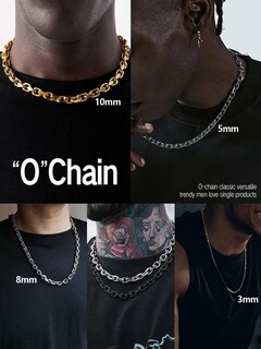 Foto 3 | Foto 3 | Collar Hoyazvet Gold Cable Chains 13 Mm Rolo Link 56 Cm 316l - Venta Internacional.