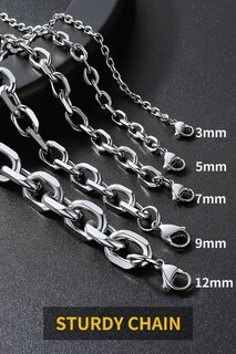 Foto 5 | Foto 5 | Collar Chainshouse De Cadena Gruesa 55 Cm Acero Inoxidable - Venta Internacional.