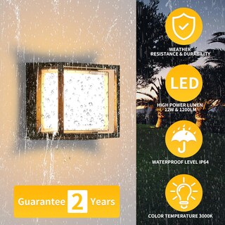 Foto 4 | Foto 4 | Lámpara De Pared Led Lanfu Para Exteriores 12 W 3000 K Ip64 Impermeable - Venta Internacional.