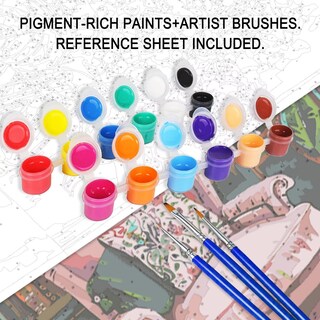 Foto 6 | Foto 6 | Kit De Pintura Por Números Aihonmin Tuxedo Cat Jungle Flowers - Venta Internacional.