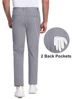Foto 2 | Foto 2 | Pantalones Casuales Magcomsen Para Hombre Elásticos Rectos Gris Claro - Venta Internacional.