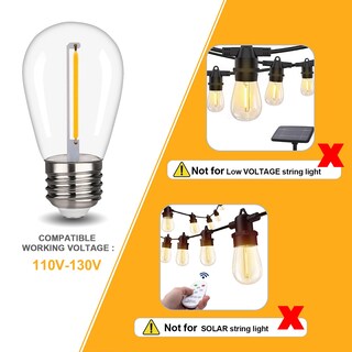 Foto 4 | Foto 4 | Bombillas Led Kgc S14 Irrompibles Impermeables 1 W 2200 K 30 Unidades - Venta Internacional.