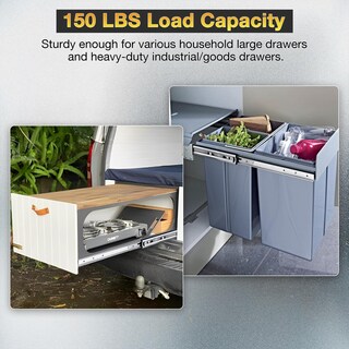 Foto 3 | Foto 3 | Diapositivas Para Cajones Yenuo Heavy Duty Extensión Completa 35-40 Cm 150 Kg - Venta Internacional.