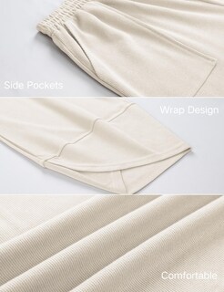 Foto 4 | Foto 4 | Pantalones Anchos Xiaoxuemeng Cintura Elástica Casual Con Bolsillos - Venta Internacional.
