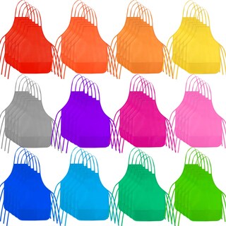 Foto 1 | Foto 1 | Delantales De Pintura Para Niños Bouboni 60 Piezas 12 Colores Con Bolsillos - Venta Internacional.