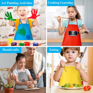 Foto 5 | Foto 5 | Delantales De Pintura Para Niños Bouboni 60 Piezas 12 Colores Con Bolsillos - Venta Internacional.