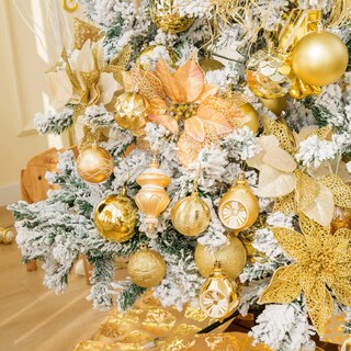 Foto 6 | Foto 6 | Set De Adornos De Bolas Navideñas Sy Craft Irrompibles 86 Unidades Dorado - Venta Internacional.