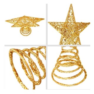 Foto 1 | Foto 1 | Adorno Para Árbol De Navidad Estrella Dorada 20 X 20 Cm - Venta Internacional.