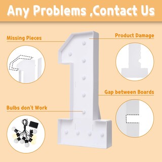 Foto 7 | Foto 7 | Letras En Bloque Impresas Con Forma De Marquesina Iluminada De 91 Cm - Venta Internacional.