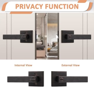 Foto 4 | Foto 4 | Palanca De Puerta Probrico De Bronce Frotado Con Aceite Para Dormitorio O Baño Privacidad - Venta Internacional.