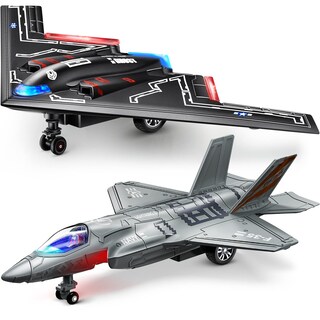 Foto 1 | Foto 1 | Toy Plane Geyiie Con Luz Led Paquete De 2 Aviones De Combate Fundidos A Presión - Venta Internacional.