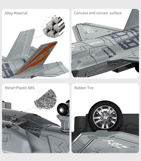 Foto 3 | Foto 3 | Toy Plane Geyiie Con Luz Led Paquete De 2 Aviones De Combate Fundidos A Presión - Venta Internacional.