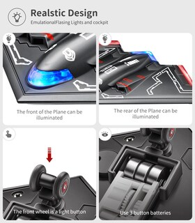 Foto 4 | Foto 4 | Toy Plane Geyiie Con Luz Led Paquete De 2 Aviones De Combate Fundidos A Presión - Venta Internacional.