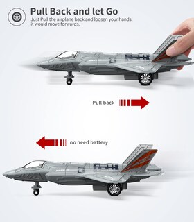 Foto 5 | Foto 5 | Toy Plane Geyiie Con Luz Led Paquete De 2 Aviones De Combate Fundidos A Presión - Venta Internacional.