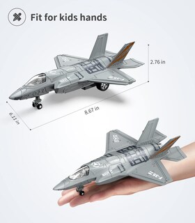 Foto 6 | Foto 6 | Toy Plane Geyiie Con Luz Led Paquete De 2 Aviones De Combate Fundidos A Presión - Venta Internacional.