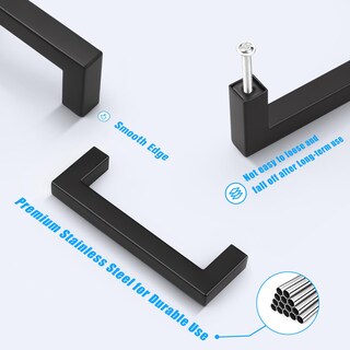 Foto 5 | Foto 5 | Tiradores De Cajón Knobwell Acero Inoxidable Negro 102 Mm Paquete De 25 - Venta Internacional.
